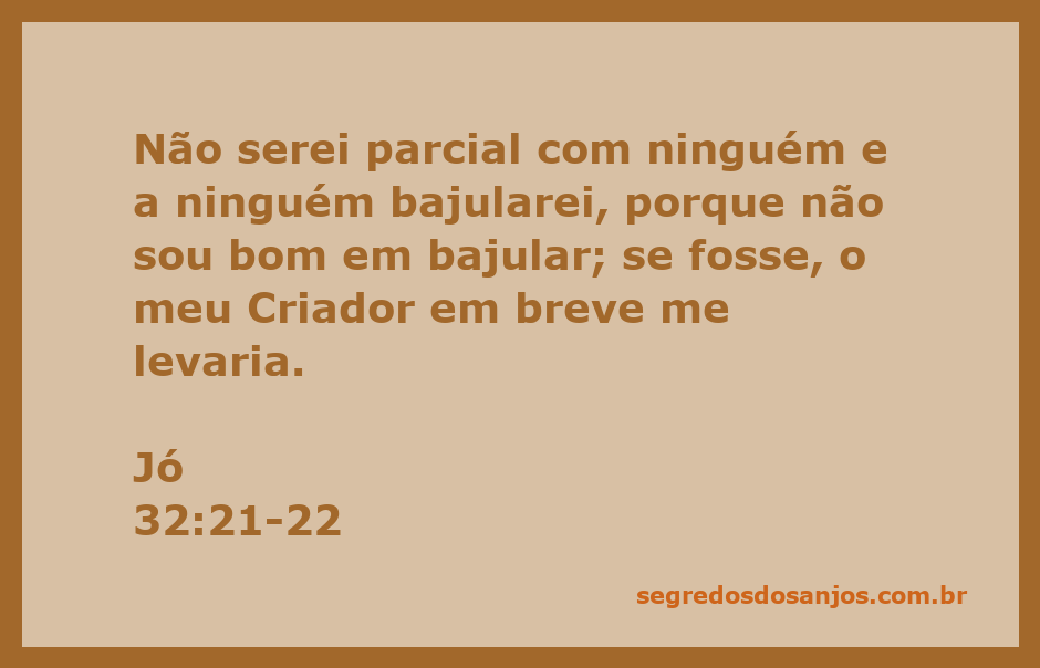 Ilustração do versículo Jó 32:21-22 enfatizando a integridade e a honestidade nas relações.