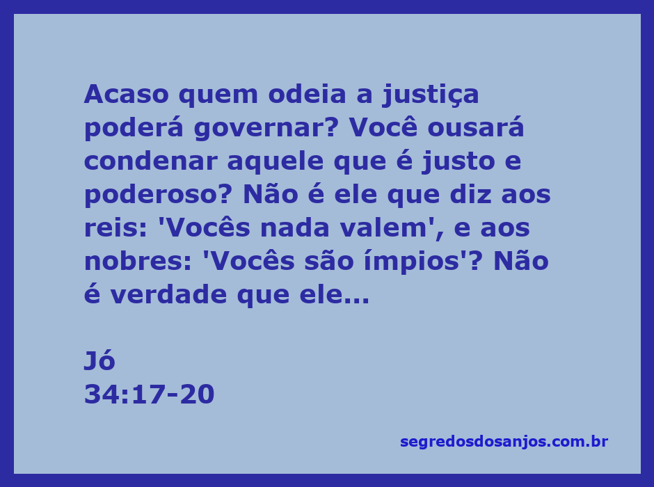 Imagem representando a justiça divina conforme mencionado em Jó 34:17-20, destacando a imparcialidade de Deus em relação a poderosos e pobres.