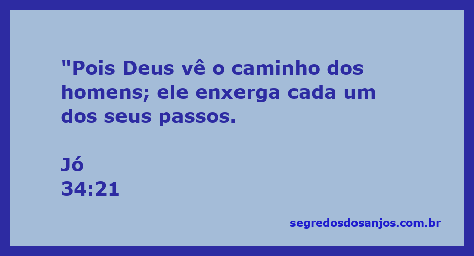 Deus observa atentamente os caminhos e passos de cada homem, representando a vigilância divina.