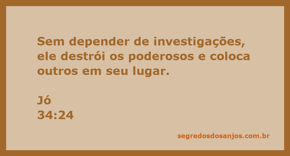 Representação artística de Deus exercendo poder sobre os líderes e governantes, simbolizando a passagem de Jó 34:24.