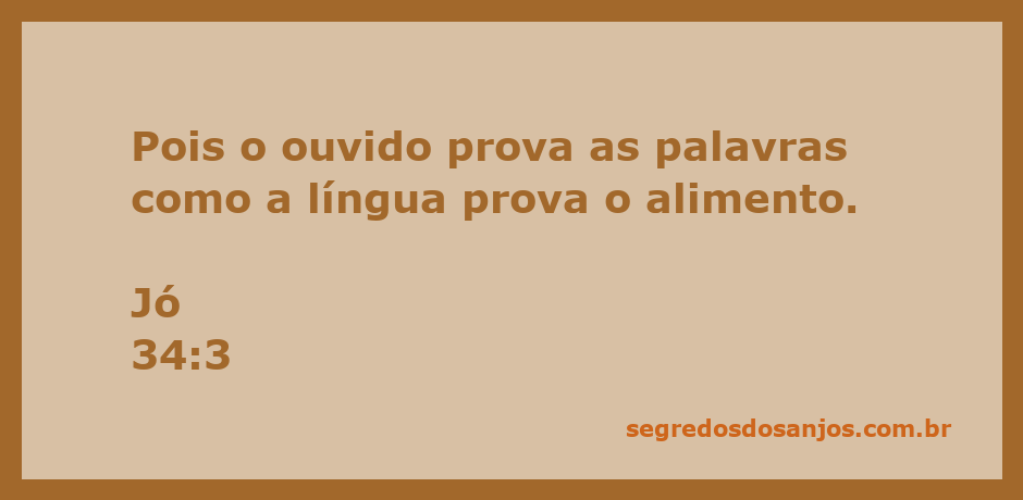 Uma ilustração do versículo Jó 34:3, destacando a relação entre a audição e a experiência de provar alimentos.