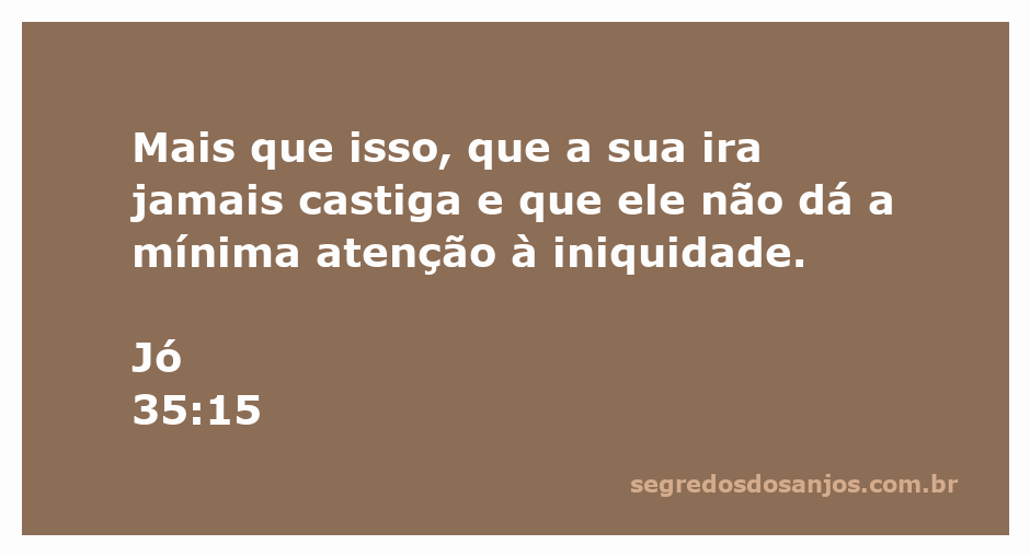 Ilustração do versículo de Jó 35:15 destacando a ira de Deus e a iniquidade humana.