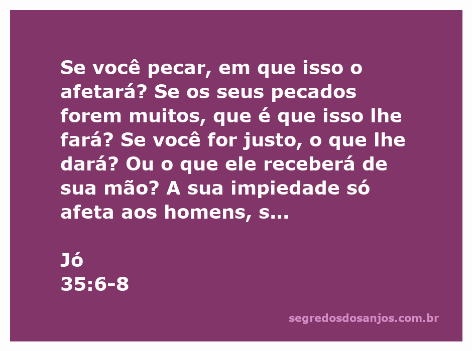 Imagem representando Jó 35:6-8, refletindo sobre o impacto dos pecados e da justiça na vida humana.