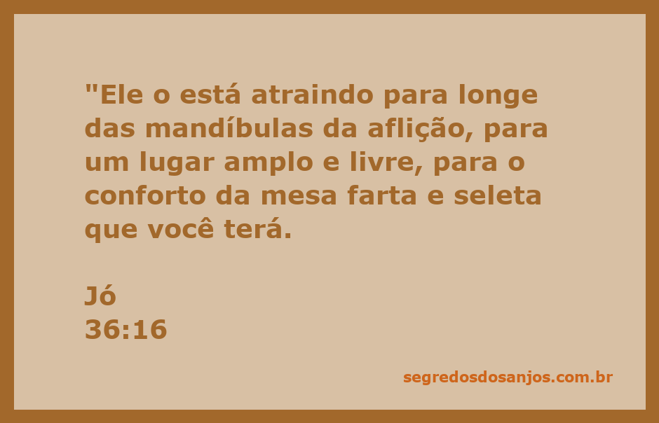 Imagem representativa de Jó 36:16, simbolizando a libertação e conforto divino