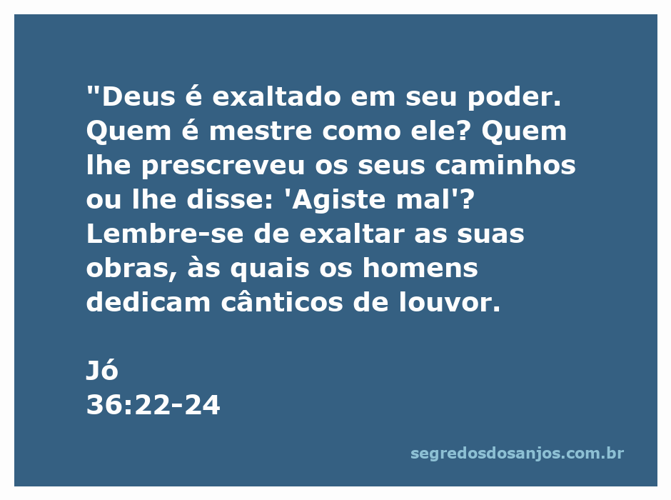 Imagem representativa da majestade e poder de Deus, inspirada em Jó 36:22-24.