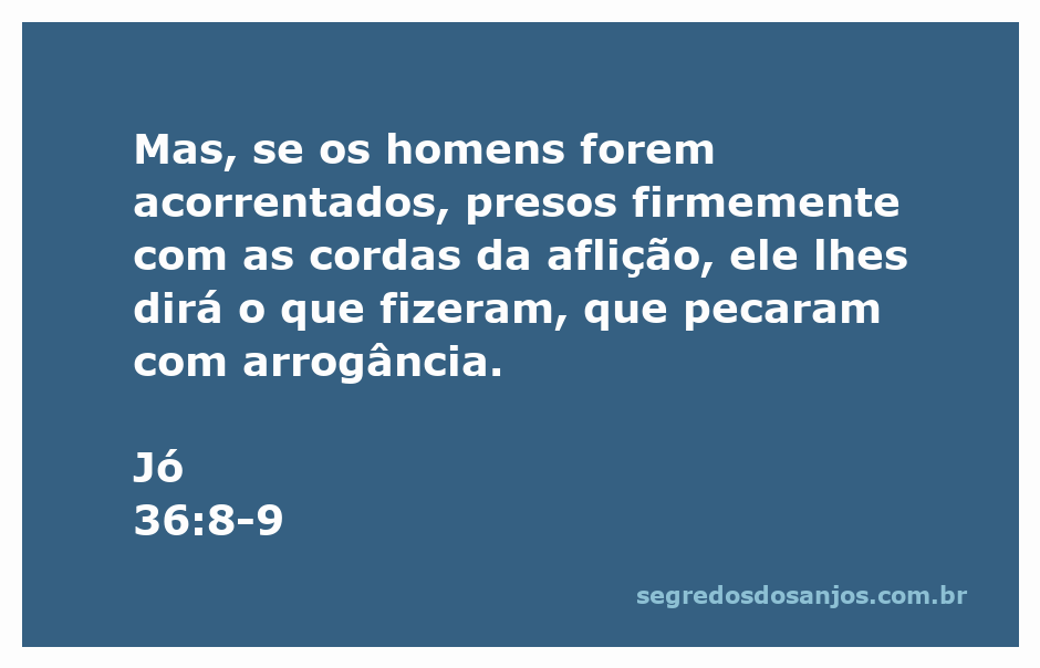 Imagem representando a aflição e a humildade dos homens encadeados, simbolizando a mensagem de Jó 36:8-9.