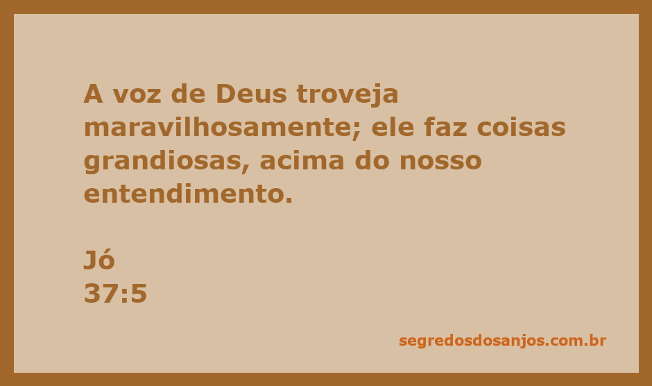 Representação artística da voz de Deus trovejando, simbolizando a grandiosidade de suas obras.