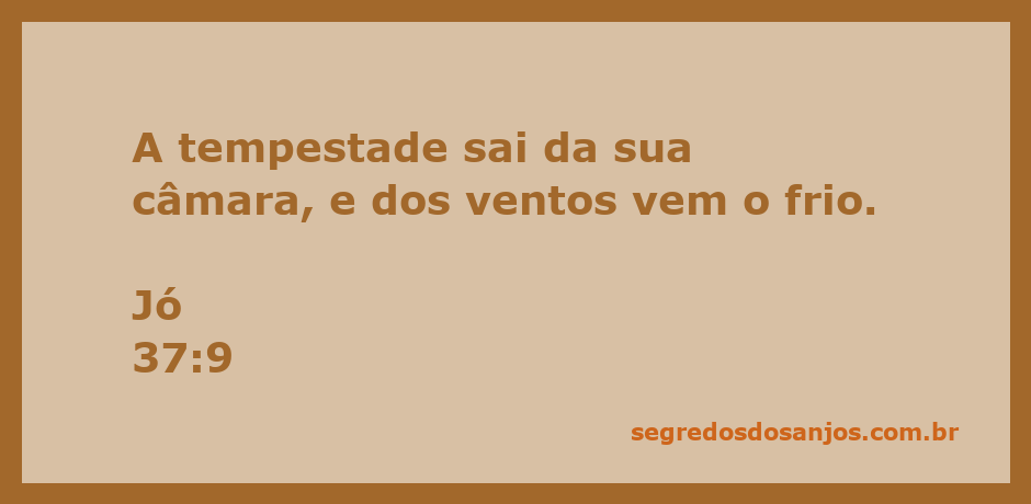 Imagem de uma tempestade poderosa se formando, simbolizando o versículo de Jó 37:9 sobre a origem da tempestade e o frio dos ventos.