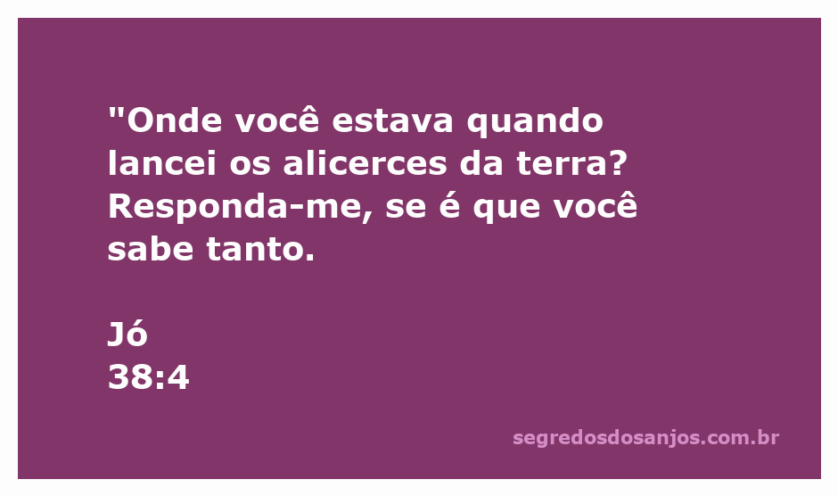 Uma representação artística da criação da terra com alicerces, simbolizando a pergunta de Deus a Jó sobre sua presença no momento da criação.