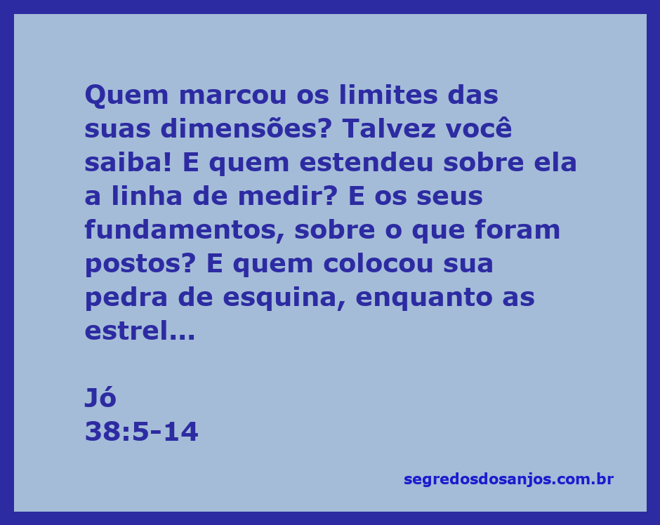Ilustração da criação do mundo e dos limites impostos ao mar, representando a soberania de Deus conforme descrito em Jó 38:5-14.