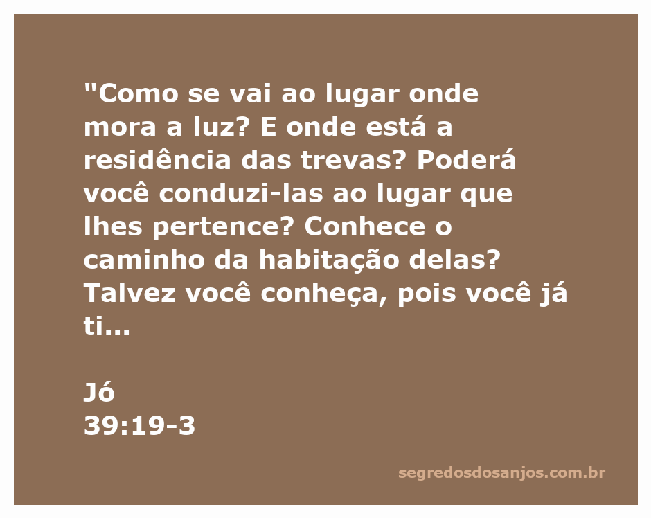 Ilustração que representa a pergunta de Jó sobre a criação e o controle divino sobre a natureza e os fenômenos do universo.
