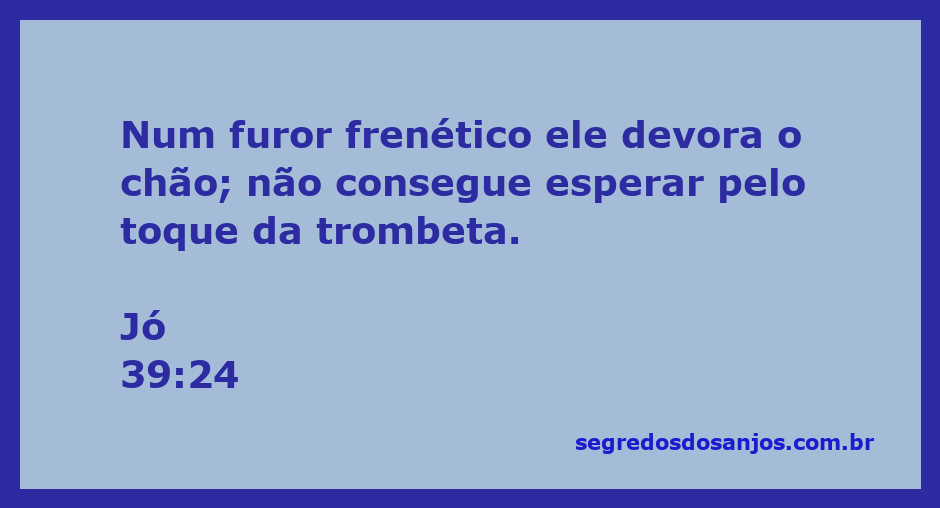 Imagem de um animal poderoso em ação, simbolizando a força e a determinação mencionadas em Jó 39:24.