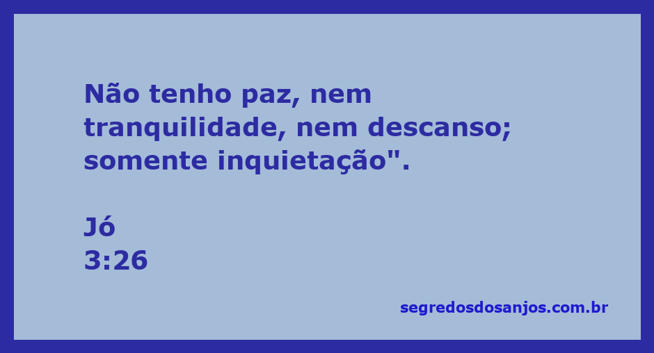 Ilustração que retrata a angústia e inquietação expressas em Jó 3:26, representando a luta interna do ser humano.