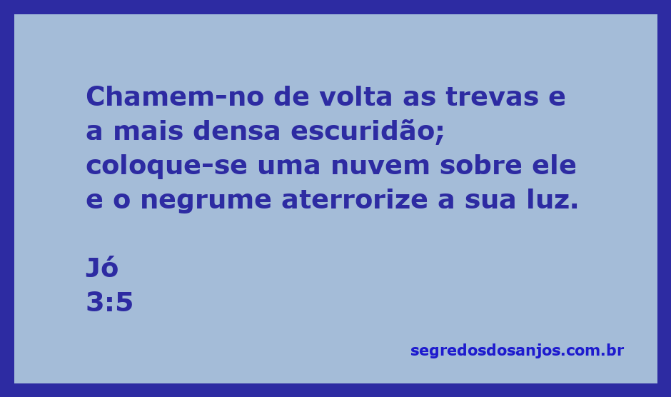 Uma representação artística da escuridão e das nuvens cobrindo a luz, simbolizando o versículo de Jó 3:5.