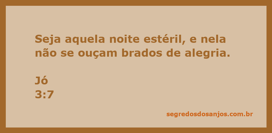 Imagem representativa da passagem bíblica Jó 3:7, simbolizando a tristeza e a solidão da noite.