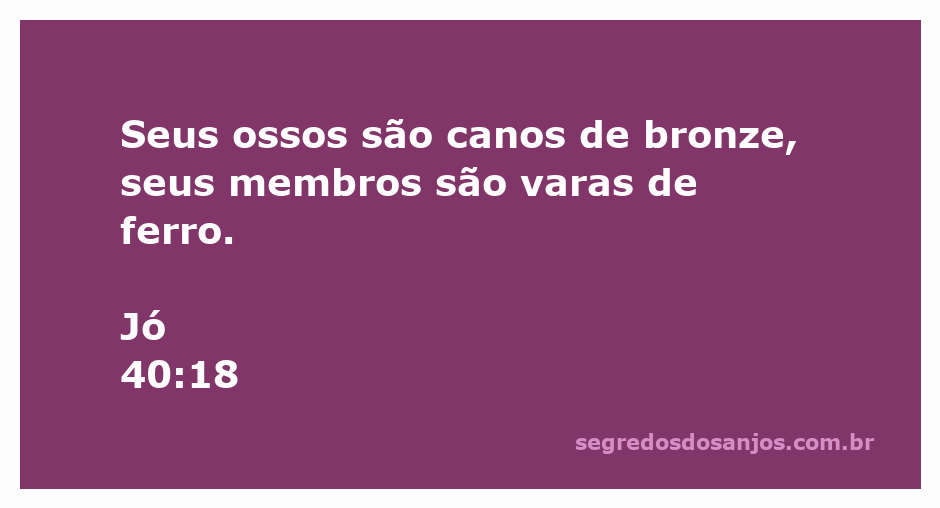 Imagem de um gigante com ossos de bronze e membros de ferro, representando a força descrita em Jó 40:18.