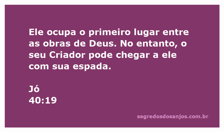 Imagem de um imponente animal simbolizando a grandeza da criação de Deus, representando Jó 40:19.