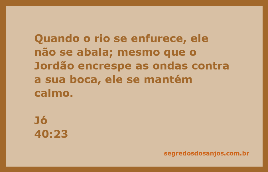 Imagem ilustrativa do rio Jordão em um dia tempestuoso, representando a calma diante da adversidade conforme Jó 40:23.