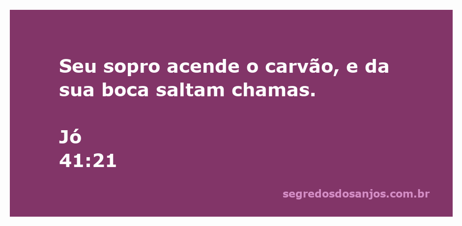 Imagem de um dragão exalando fogo, simbolizando a força do sopro mencionado em Jó 41:21.
