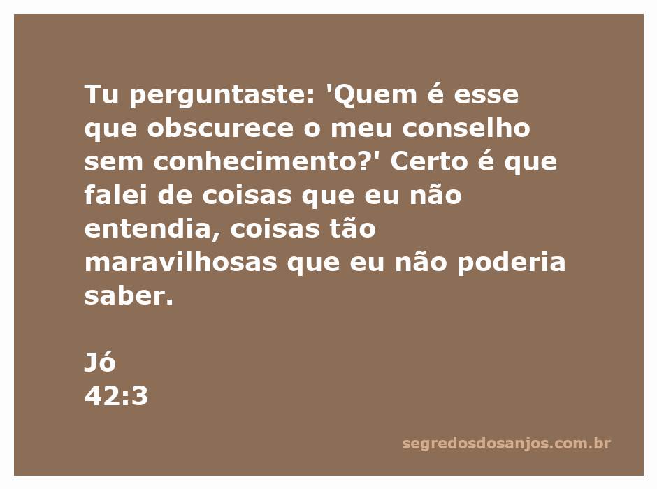 Imagem representativa da reflexão sobre a sabedoria e o conhecimento em Jó 42:3