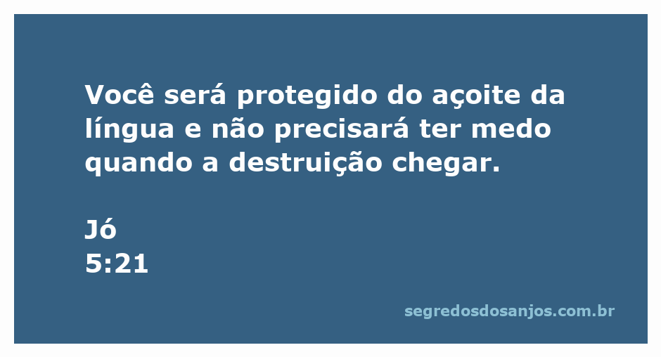 Imagem inspiradora representando proteção divina e confiança em tempos de destruição, baseada no versículo Jó 5:21.
