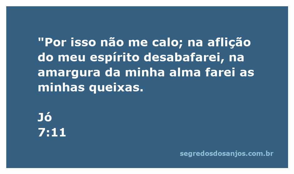 Imagem representativa da aflição e desabafo do espírito humano, inspirada em Jó 7:11.