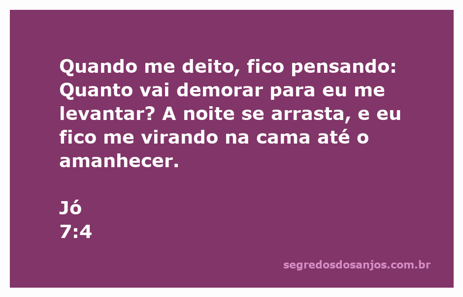 Imagem que representa a reflexão e a insônia descritas em Jó 7:4, com uma pessoa deitada na cama em um ambiente escuro.