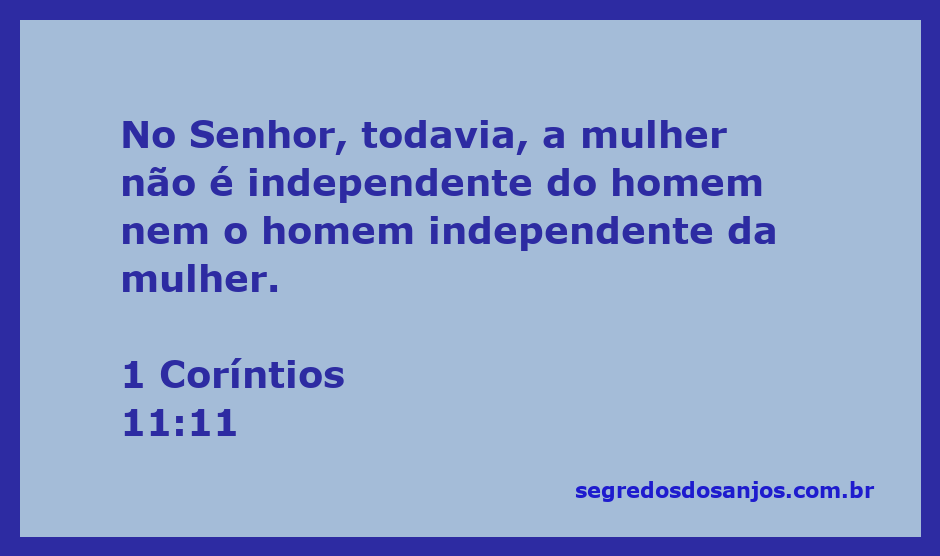 Imagem representativa da interdependência entre homens e mulheres segundo 1 Coríntios 11:11.