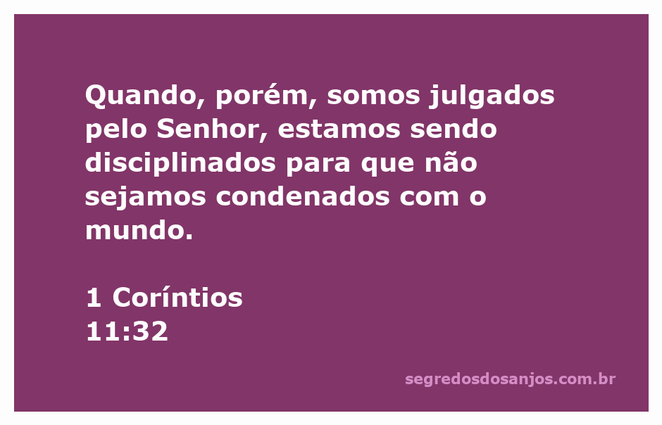 Imagem representativa da disciplina e julgamento divino em 1 Coríntios 11:32.