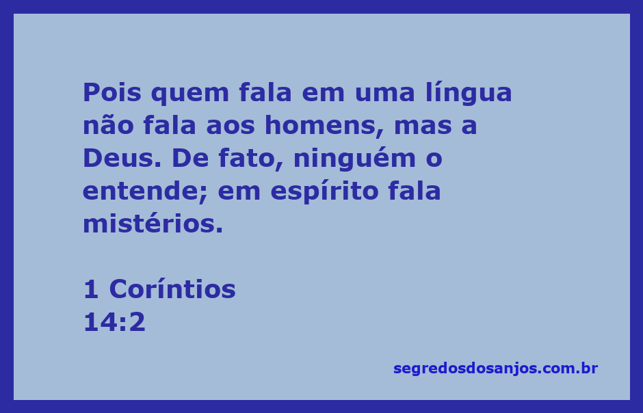 Imagem representando a comunicação espiritual, simbolizando a fala em línguas conforme 1 Coríntios 14:2.