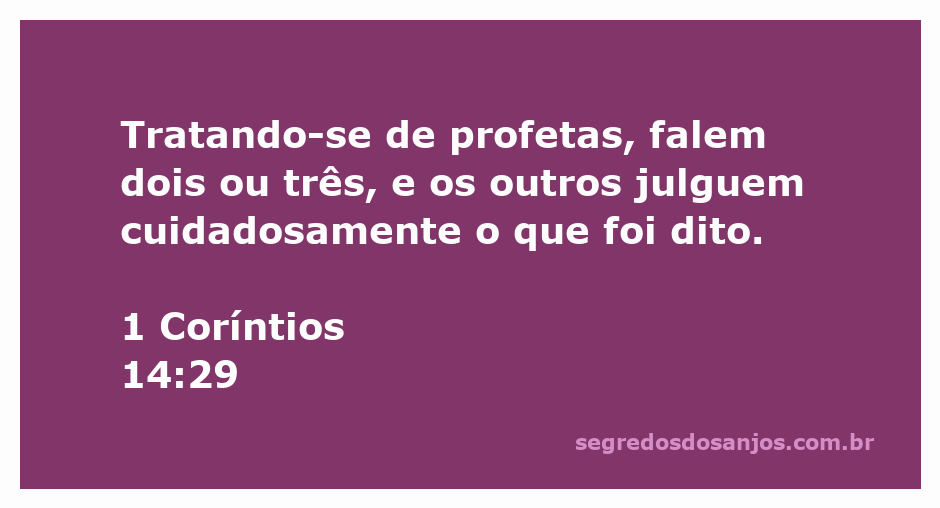 Profetas discutindo e demonstrando a importância da avaliação de suas palavras.