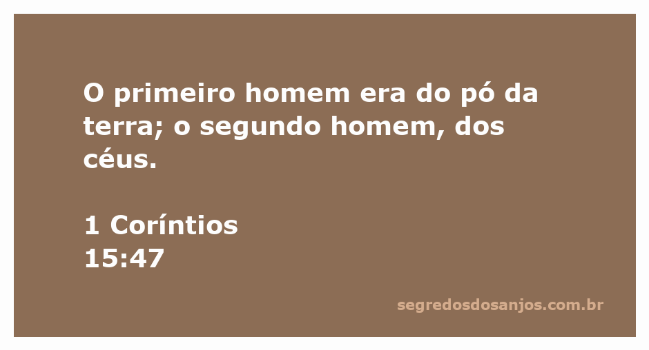 Representação artística mostrando a dualidade entre o homem terrestre e o homem celestial conforme 1 Coríntios 15:47.