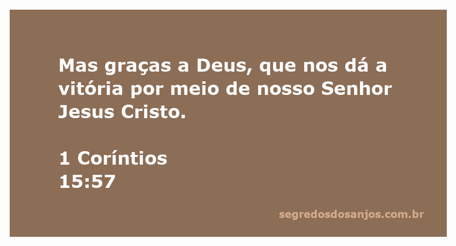 Versículo bíblico 1 Coríntios 15:57 sobre a vitória em Jesus Cristo