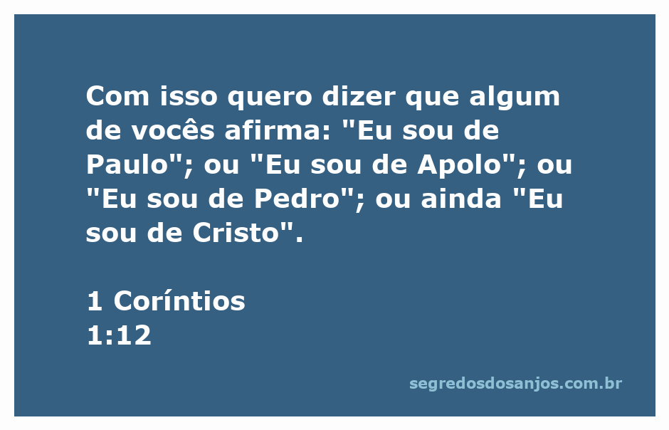 Imagem representativa do versículo 1 Coríntios 1:12 sobre divisões na igreja.