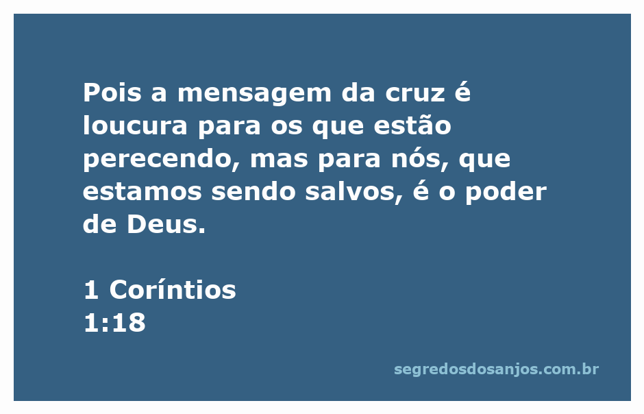 Imagem representando a mensagem da cruz como poder de Deus e loucura para os que se perdem.