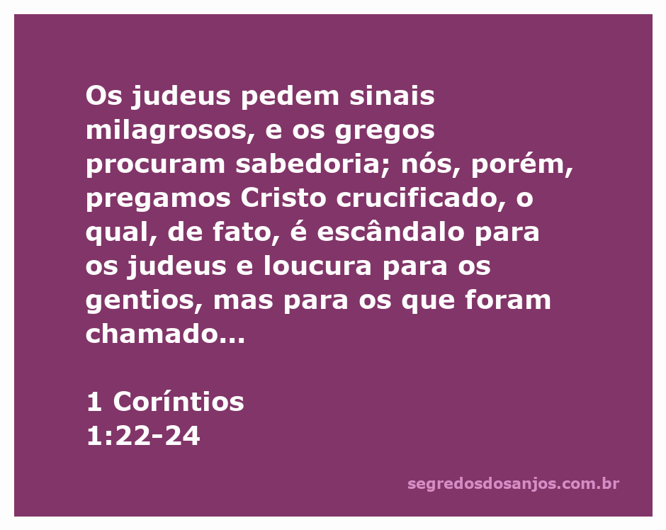 Imagem representativa de 1 Coríntios 1:22-24, simbolizando o contraste entre sinais milagrosos e a pregação de Cristo crucificado.