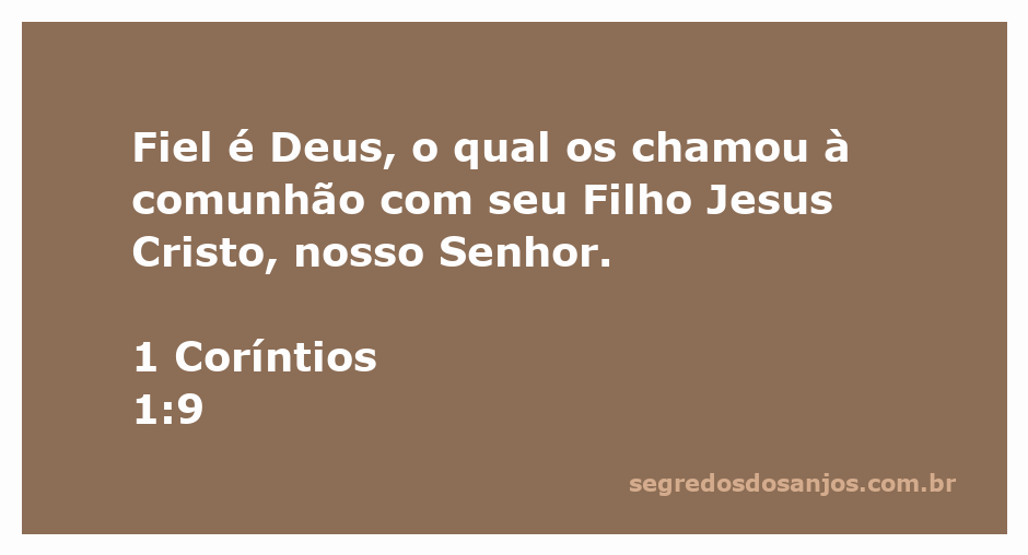 Ilustração da comunhão entre Deus e os fiéis, inspirada em 1 Coríntios 1:9.