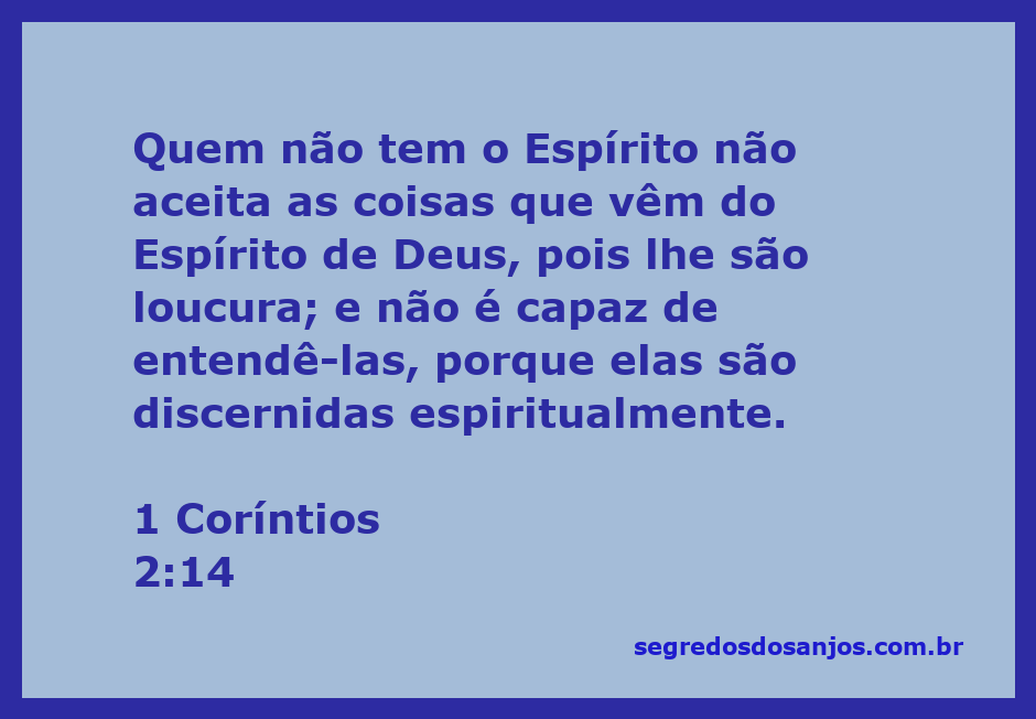 Imagem representativa da passagem de 1 Coríntios 2:14, destacando a importância do discernimento espiritual.
