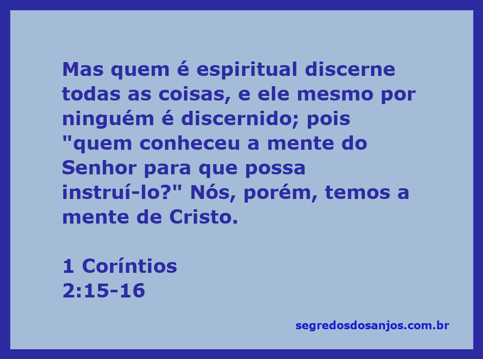 Imagem representativa da sabedoria espiritual e da mente de Cristo conforme 1 Coríntios 2:15-16.