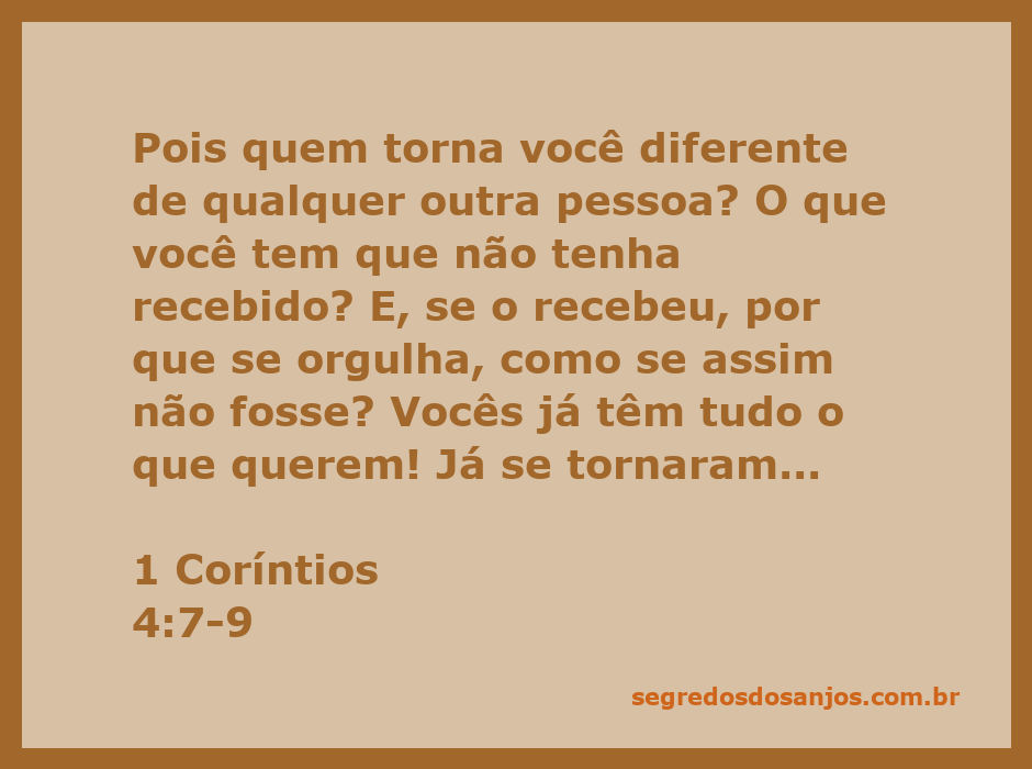 Imagem representando 1 Coríntios 4:7-9, enfatizando a humildade e a reflexão sobre a riqueza espiritual e o papel dos apóstolos.