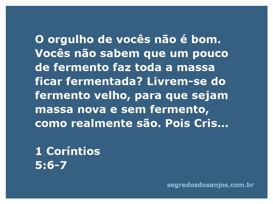 Ilustração do versículo 1 Coríntios 5:6-7, destacando o simbolismo do fermento e da pureza espiritual.