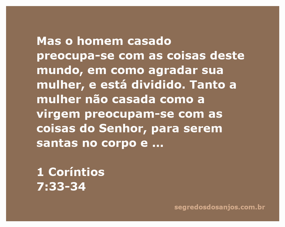 Ilustração de um homem e uma mulher representando a luta entre responsabilidades mundanas e preocupações espirituais conforme 1 Coríntios 7:33-34.