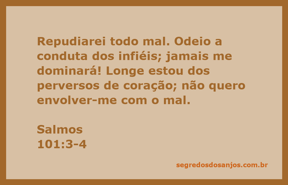 Imagem representando a determinação de se afastar do mal, inspirada em Salmos 101:3-4.