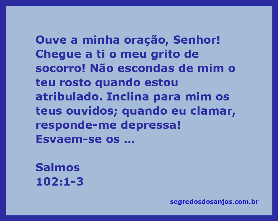 Ilustração de uma pessoa em oração fervorosa, buscando consolo e ajuda divina, representando o versículo de Salmos 102:1-3.