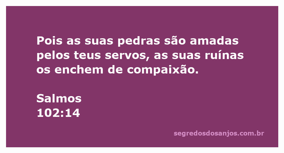 Imagem que representa a compaixão pelos locais sagrados, inspirada em Salmos 102:14.