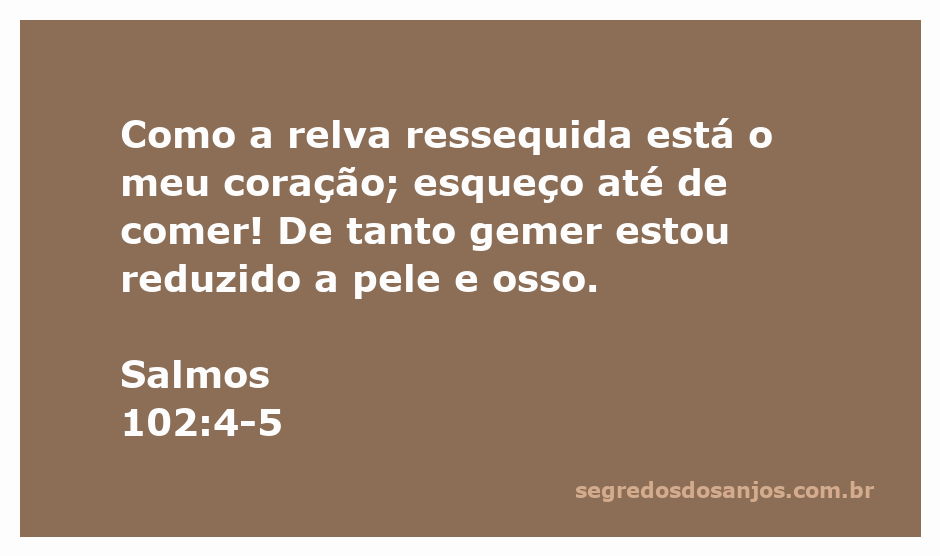 Imagem representativa de um coração ressequido, simbolizando a dor e o sofrimento mencionados em Salmos 102:4-5.