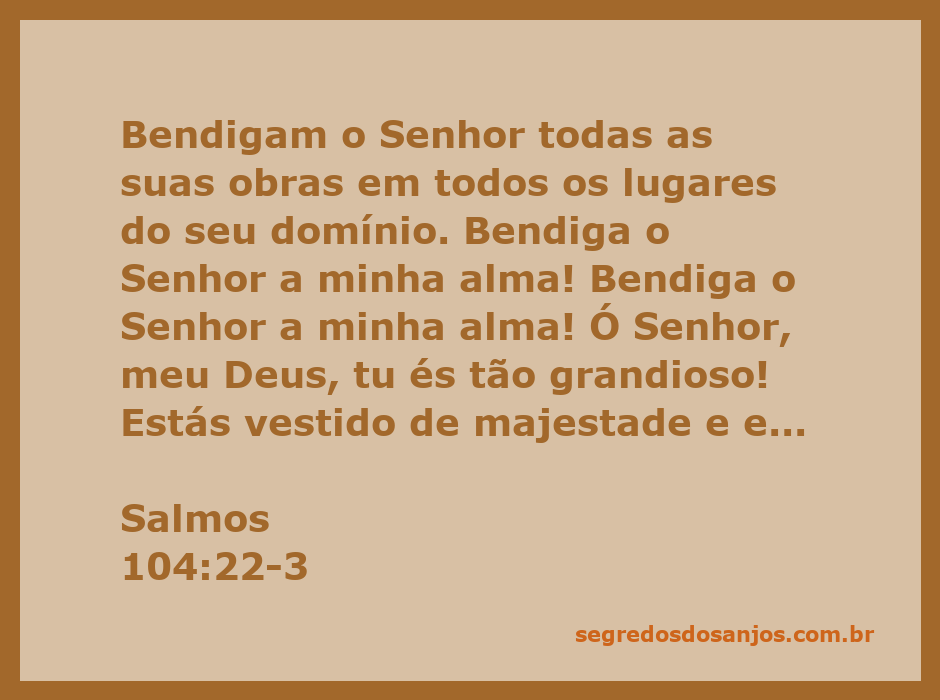 Imagem representando a majestade de Deus e a criação descrita em Salmos 104:22-23, com céus, nuvens e luz.