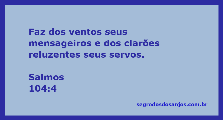 Ilustração de ventos e clarões reluzentes simbolizando mensageiros e servos de Deus.
