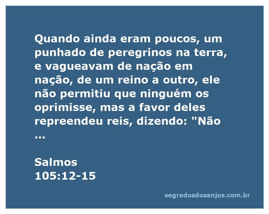 Imagem de peregrinos em uma jornada, simbolizando a proteção divina mencionada em Salmos 105:12-15.