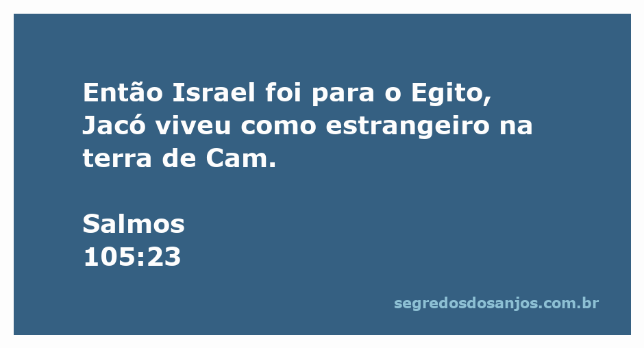 Representação de Israel e Jacó na terra do Egito, simbolizando a imigração e a condição de estrangeiro.